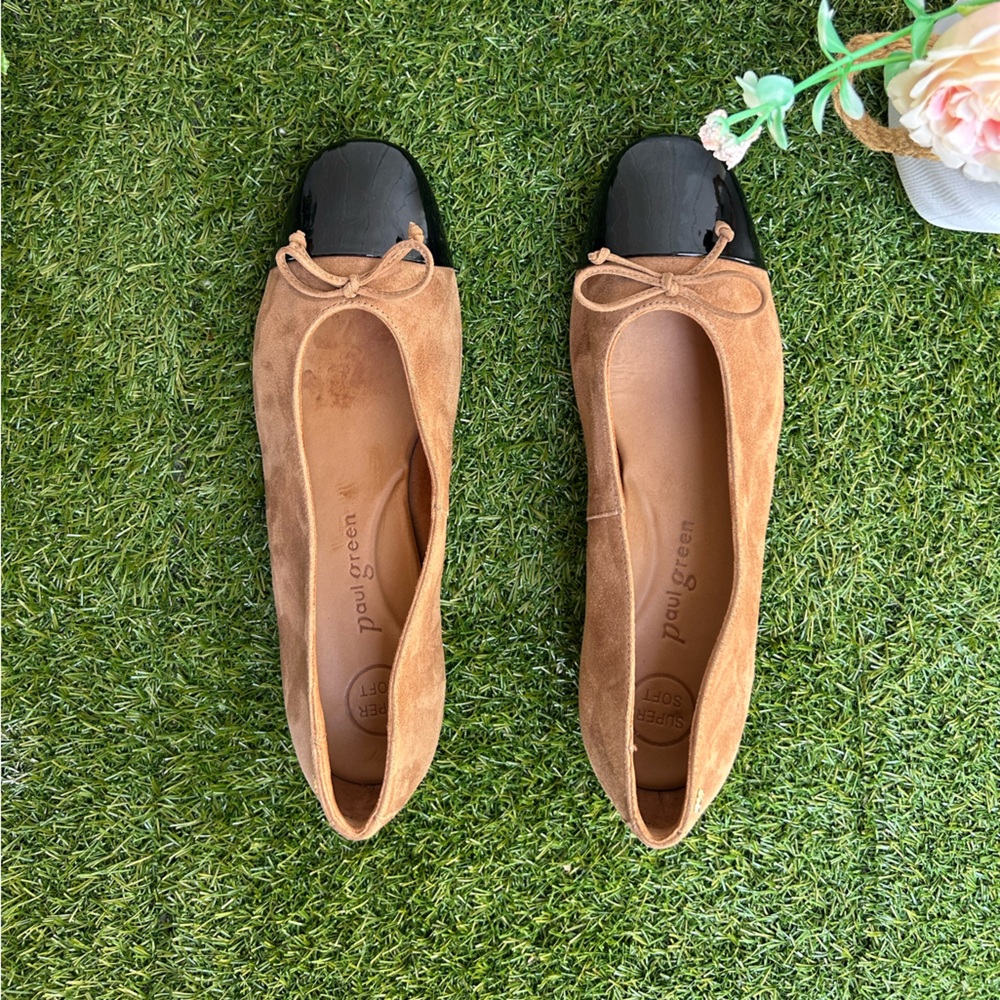 Paul Green ballerinas brown suede/black
patent size UK 6 US 8.5 New - Picture 13 of 16